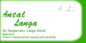 antal langa business card